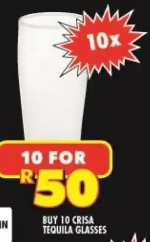 Shoprite Liquor Crisa Tequila Glasses offer
