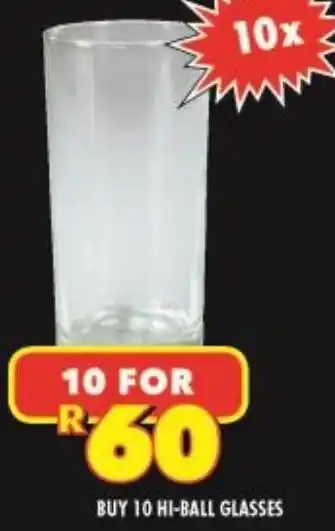 Shoprite Liquor Hi-Ball Glasses offer