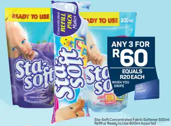 Pick n Pay Hypermarket Sta-Soft Concentrated Fabric Softener 500ml offer