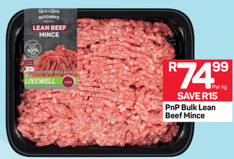 Pick n Pay Hypermarket PnP Bulk Lean Beef Mince offer