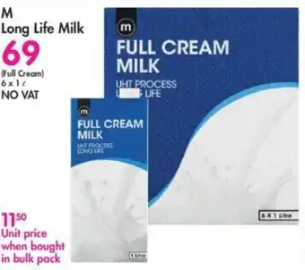 Makro M Long Life Milk 1L offer