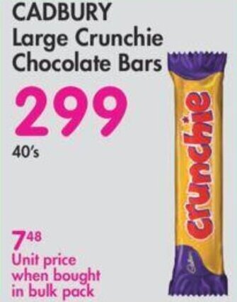 Makro Cadbury Large Crunchie Chocolate Bars 40's offer