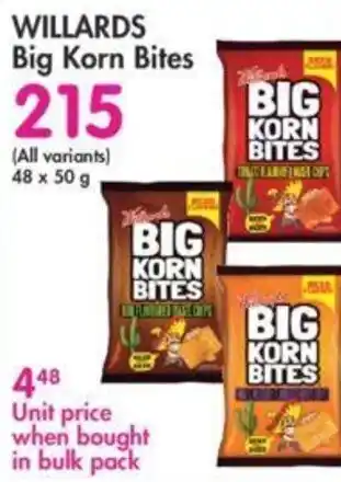 Makro Willards Big Korn Bites 50g offer