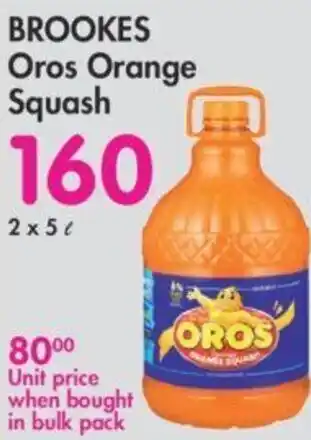 Makro Brookes Oros Orange Squash 160 offer