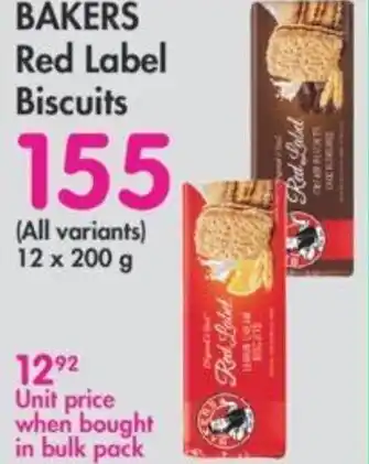 Makro Bakers Red Label Biscuits 200g offer