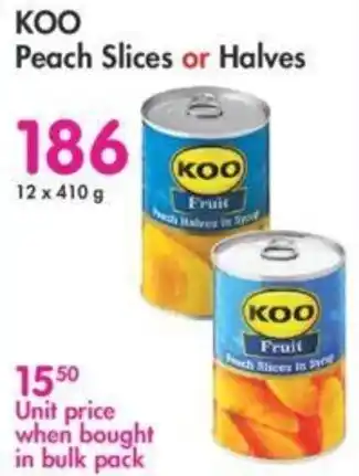 Makro Koo Peach Slices Or Halves 410g offer