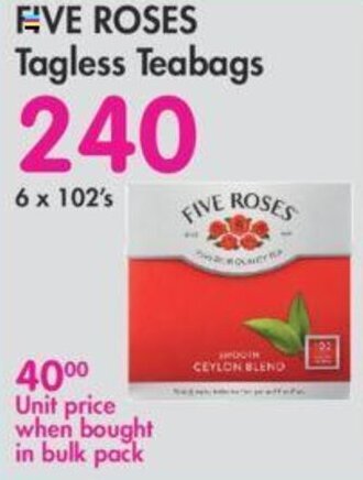 Makro Five Roses Tagless Teabags 102's offer
