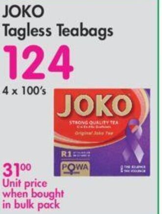 Makro Joko Tagless Teabags 100's offer