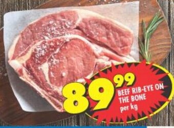 Shoprite BEEF RIB-EYE ON THE BONE per kg offer