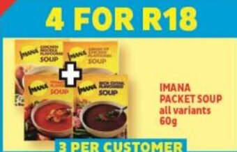 Usave IMANA PACKET SOUP all variants 60g offer