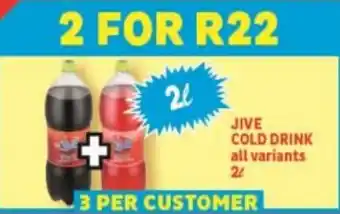 Usave JIVE COLD DRINK all variants 2L offer