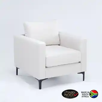 Nino fabric armchair - cream/black leg