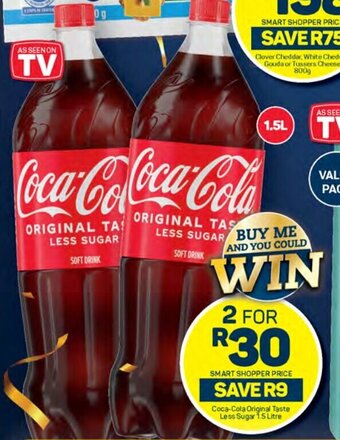 Pick n Pay Coca-Cola Original Taste Less Sugar 1.5 Litre offer