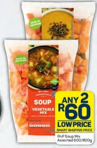 Pick n Pay PnP Soup Mix Assorted 600/800g offer