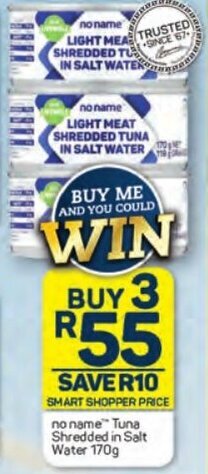 Pick n Pay no name Tuna Shredded in Salt Water 170g offer