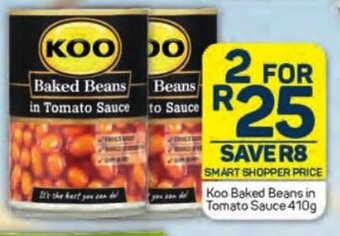 Pick n Pay Koo Baked Beans in Tomato Sauce 410g offer