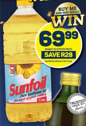 Pick n Pay Sunfoil Sunflower Oil 2 Litre offer