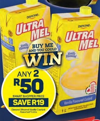 Pick n Pay Danone Ultramel Vanilla Custard Assorted 1 Litre offer