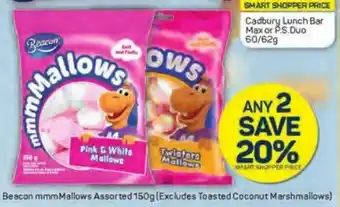 Pick n Pay Beacon mmmMallows Assorted 150g (Excludes Toasted Coconut Marshmallows) offer