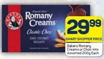 Bakers Romany Creams or Choc-kits Assorted 200g Each