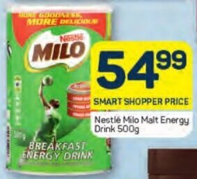 Pick n Pay Nestlé Milo Malt Energy Drink 500g offer