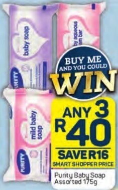 Pick n Pay Purity Baby Soap Assorted 175g offer