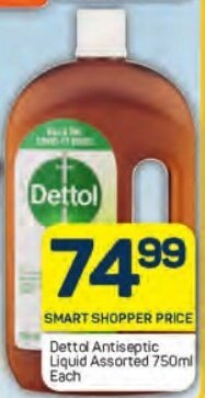 Pick n Pay Dettol Antiseptic Liquid Assorted 750ml Each offer