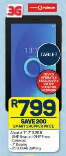 Pick n Pay Alcatel 1T 7" 32GB 5MP Rear and 2MP Front Cameras -7° Display -2580mAh Battery offer