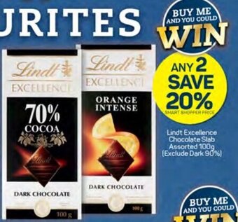 Pick n Pay Lindt Excellence Chocolate Slab Assorted 100g [Exclude Dark 90%) offer