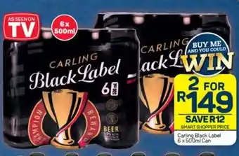Pick n Pay Carling Black Label 6x500ml Can offer