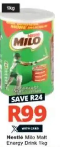 Checkers Nestlé Milo Malt Energy Drink 1kg offer