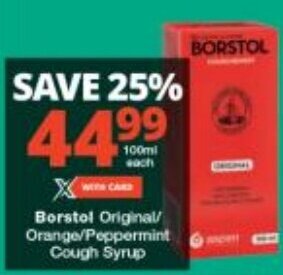 Borstol Original/ Orange/Peppermint Cough Syrup