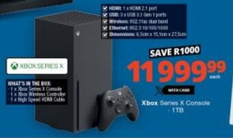 Checkers Xbox Series X Console 1TB offer