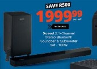 Xceed 2.1-Channel Stereo Bluetooth Soundbar & Subwoofer Set - 160W
