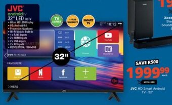 Checkers JVC HD Smart Android TV 32" offer