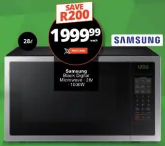 Checkers Samsung Black Digital Microwave 28 - 1000W offer