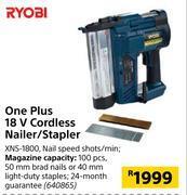 Builders Warehouse Ryobi one plus 18v cordless nailer/stapler offer