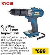 Builders Warehouse Ryobi one plus 18v 13mm impact drill offer