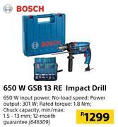 Builders Warehouse Bosch 650w gsb 13 re impact drill offer