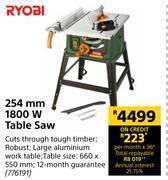 Builders Warehouse Ryobi 254mm 1800w table saw offer