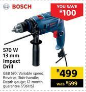Builders Warehouse Bosch 570w 13mm impact drill offer