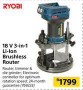 Builders Warehouse Ryobi 18v 3 in 1 li-ion brushless router offer