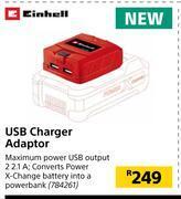 Builders Warehouse Einhell usb charger adaptor offer