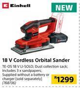 Builders Warehouse Einhell 18v cordless orbital sander offer