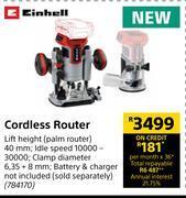 Builders Warehouse Einhell cordless router offer