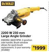 Builders Warehouse Dewalt 2200w 230mm large angle grinder offer