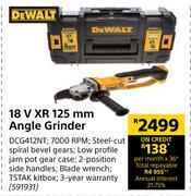 Builders Warehouse Dewalt 18v xr 125mm angle grinder offer