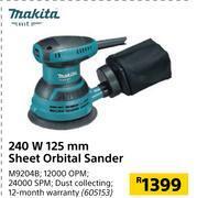 Builders Warehouse Makita 240w 125mm sheet orbital sander offer