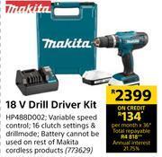 Builders Warehouse Makita 18v drill driver kit offer