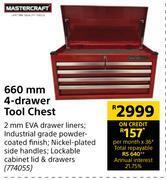 Builders Warehouse Mastercraft 660mm 4 drawer tool chest offer